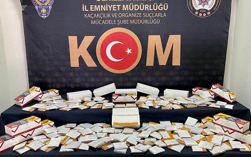 Binlerce kaçak sigara ve makaron ele geçirildi