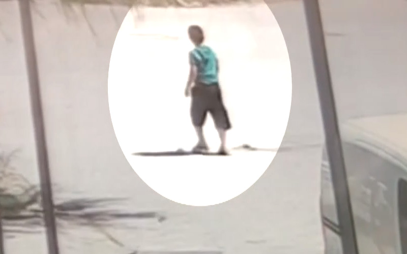 Kayıp çocuklardan birisinin görüntüsü güvenlik kamerasında