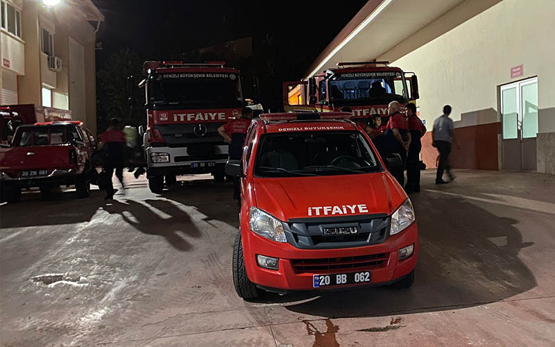 Kütahya’daki yangın için Denizli’den itfaiye ekibi gönderildi
