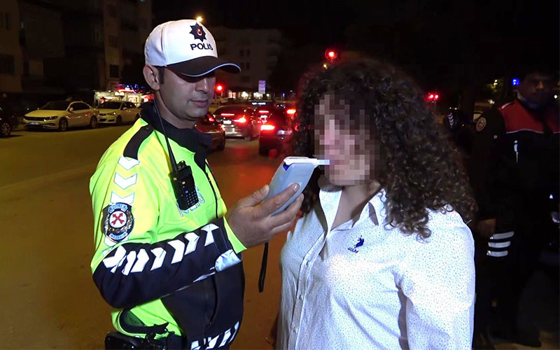 Uygulama noktasından kaçan kadın sürücü 270 promil alkollü çıktı