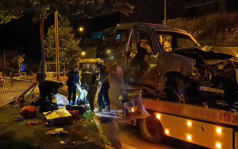 Takla atan araçtaki anne öldü, baba ile kızı yaralı