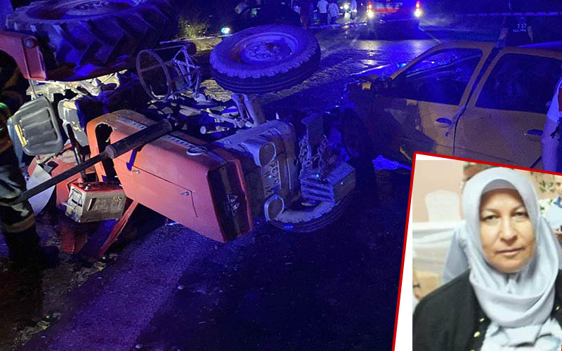 Traktör ile otomobil çarpıştı, 1 kişi öldü