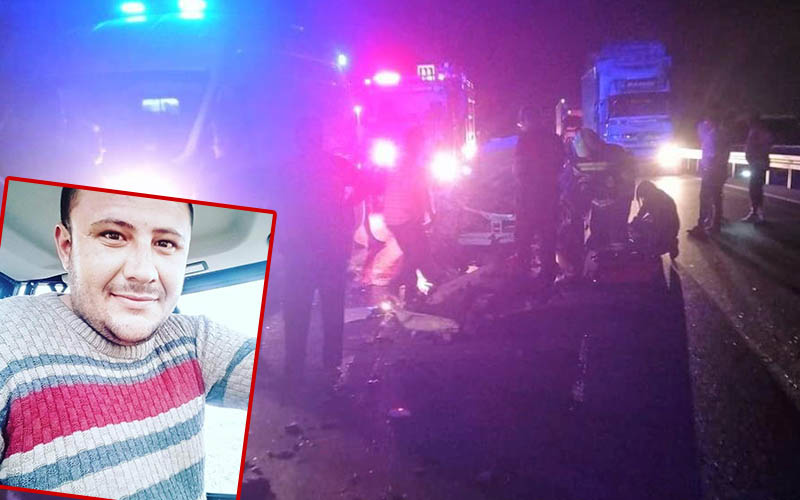 Otomobiliyle TIR’a çarpan belediye personeli öldü