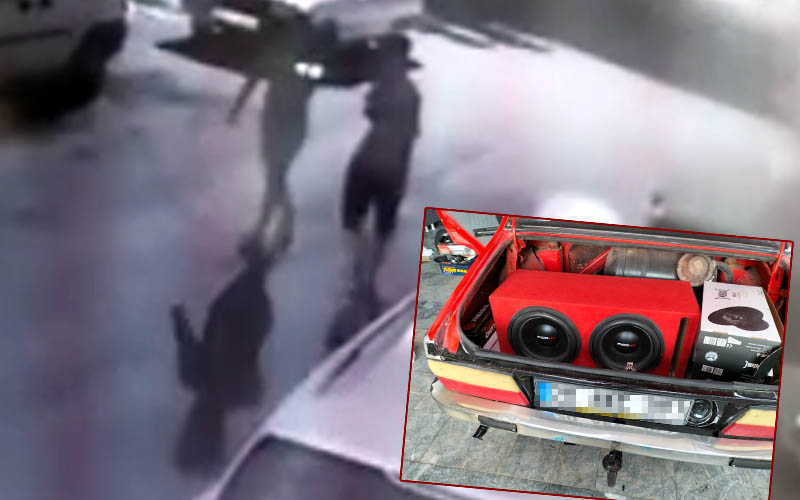 Otomobilden ses sistemini çaldılar