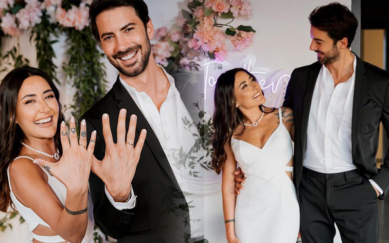 Şarkıcı Melek Mosso ile manken Serkan Sağdıç nişanlandı