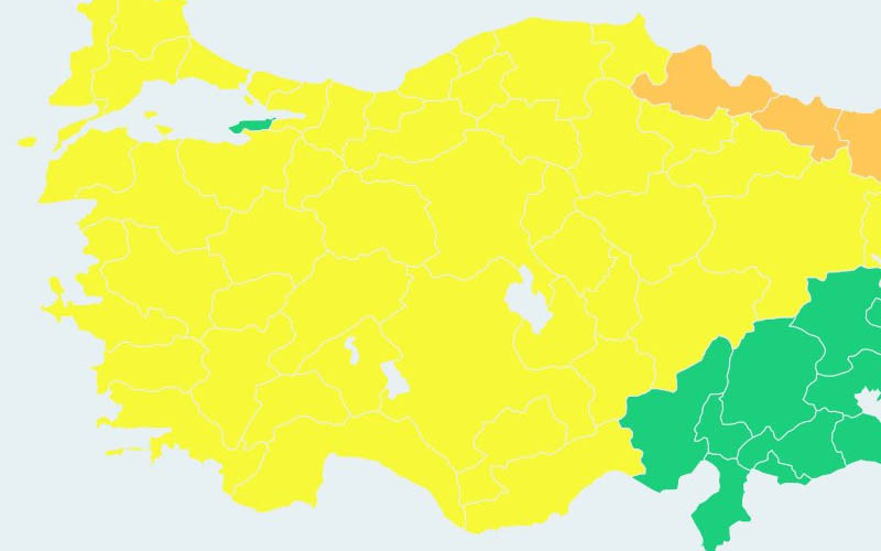 “Sarı” kod ile kuvvetli yağış ve rüzgar uyarısı yapıldı