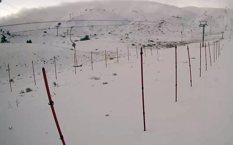 Denizli Kayak Merkezi karla kaplandı
