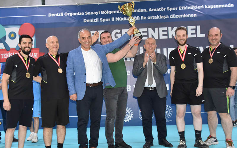 Denizli OSB Masa Tenisi Turnuvası’nda şampiyon Bahar Tekstil oldu