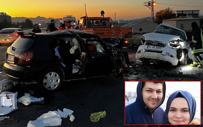 Konya’da iki otomobil çarpıştı, Denizlili çift yaşamını yitirdi
