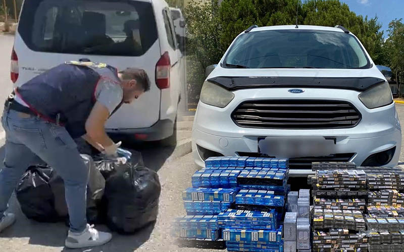 Araç içerisinde 2 bin paket kaçak sigara ele geçirildi