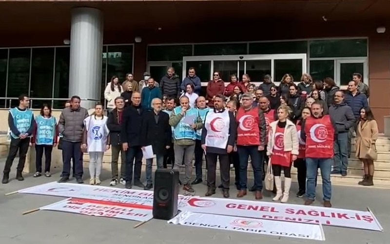 Diş hekimleri iş bırakma eylemiyle taleplerini dile getirdi