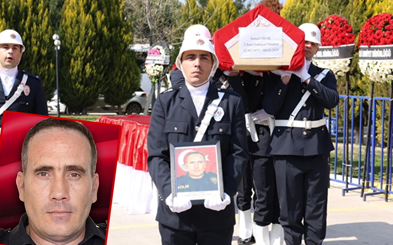 Görev yaptığı emniyet müdürlüğünden son yolculuğuna uğurlandı