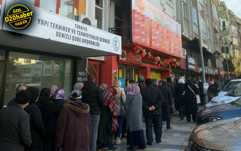 Ucuz et alabilmek için soğukta saatlerce kuyrukta bekliyorlar