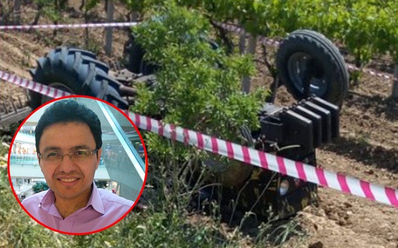 Traktörün devrildiği kazada sürücü hayatını kaybetti