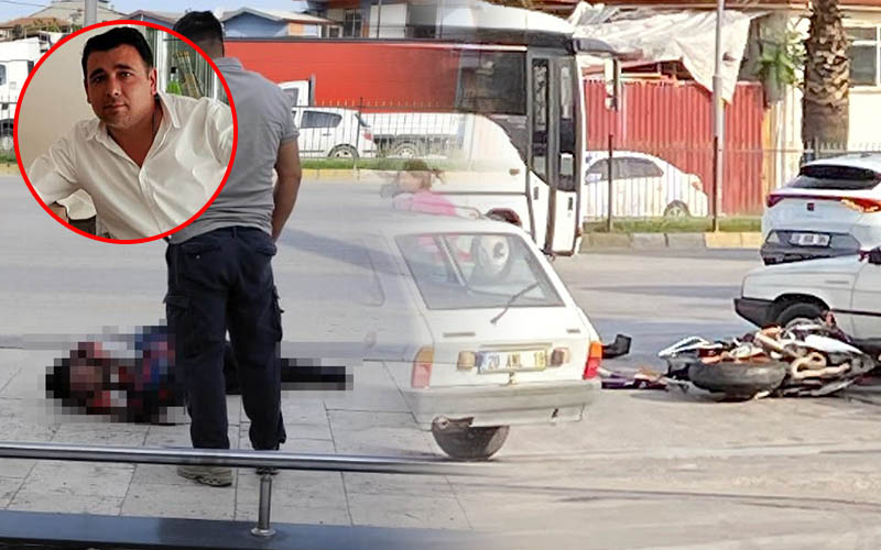 Otomobil ile çarpışan motosikletin sürücüsü öldü, kaza anı böyle kaydedildi