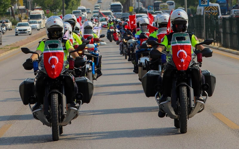 Jandarmanın 186. kuruluş yılında motosikletli konvoy