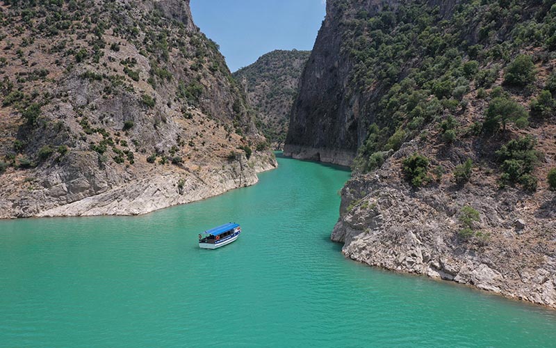 İnceğiz Kanyonu’nda tekne turu sezonu sona erdi