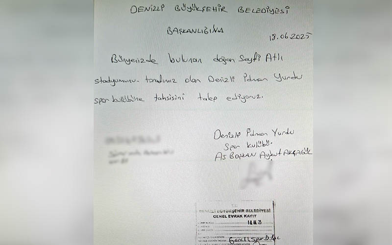 Denizli Büyükşehir Belediyesi Denizli İdmanyurdu Kulübü Doğan Seyfi Atlı Stadı açıklaması