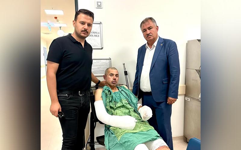 Pütün, Eskişehir’deki orman yangınında yaralanan işçiyi ziyaret etti