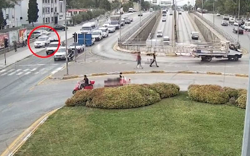 Yaya kaldırımını yol gibi kullanan sürücüye ceza
