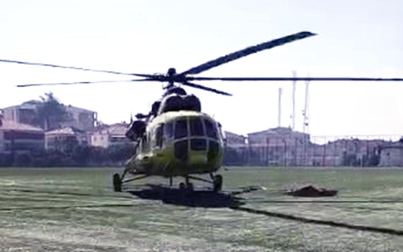 Helikopterlere statta yakıt ikmali, tomalar yangın söndürmede