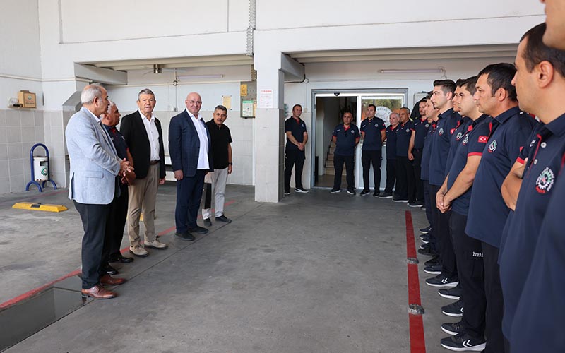 Denizli OSB yönetiminden itfaiye personeline teşekkür ziyareti