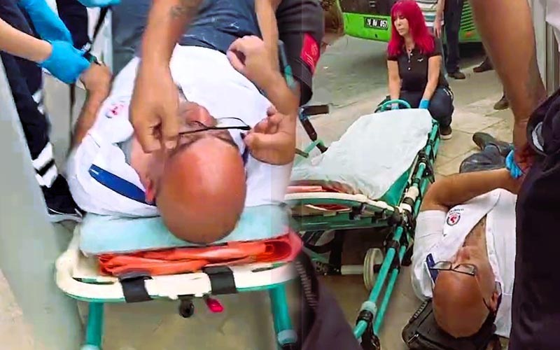 Sefere hazırlanan belediye otobüsü şoförü bayıldı