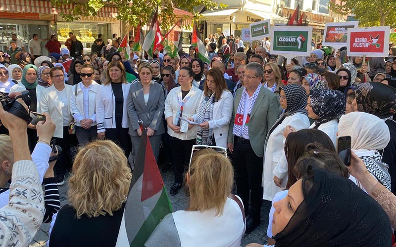 Denizli’de Gazze için sessiz çığlık eylemi