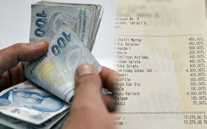 Restoranda emekli maaşı gibi hesap