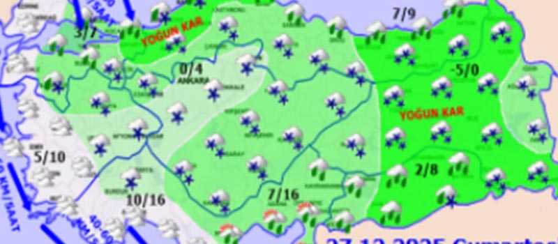Denizli hava durumu kar yağmur soğuk hava