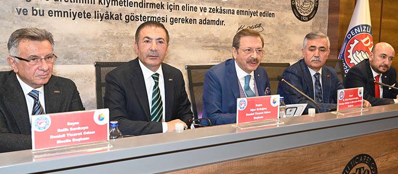 Denizli TOBB Başkanı Hisarcıklıoğlu, DTO ziyaret