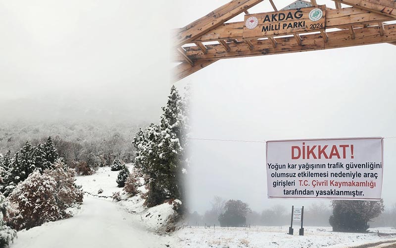 Akdağ Tabiat Parkı’na girişler yasaklandı