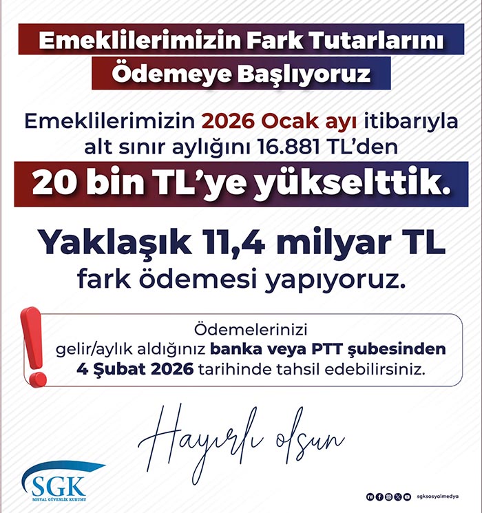 Denizli emeklilere maaş farklarını ödeme tarihi belli oldu