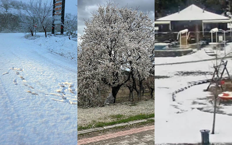 Bir yerde bahar havası, bir yerde kar yağışı