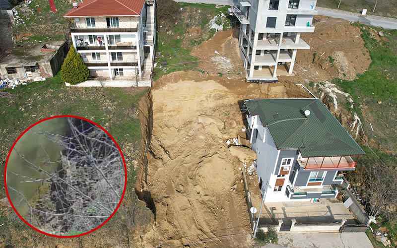 İnşaat kazısı izinsiz çıktı, o anlar böyle kaydedildi