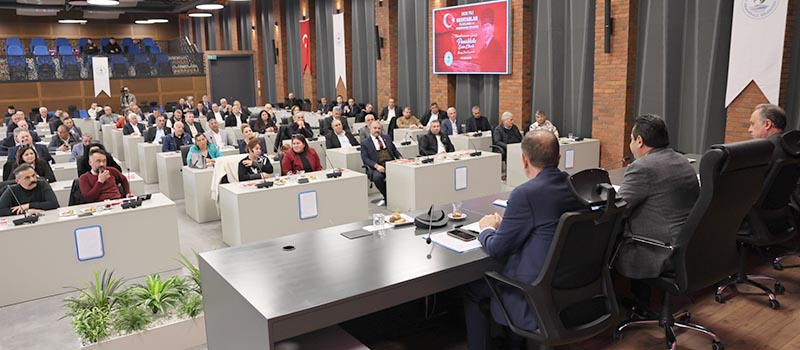 Denizli’de Pamukkale Belediye Başkanı Ali Rıza Ertemur muhtarlarla toplantı yaptı