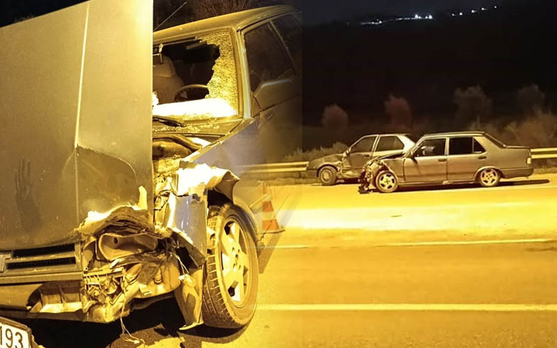 İki otomobil kavşakta çarpıştı: 1 yaralı