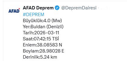 Denizli deprem gün korkutan depremle başladı