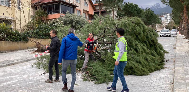 Denizli'de fırtına etkili oldu