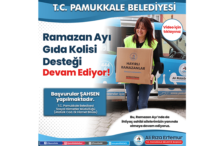 Pamukkale Belediyesi Gıda Kolisi Desteği Popup