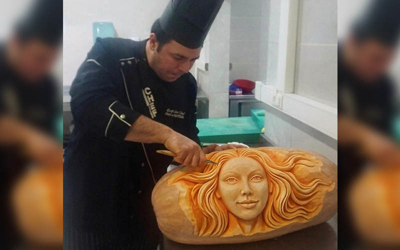 Karpuz ve bal kabakları bu mutfakta sanat eserine dönüşüyor
