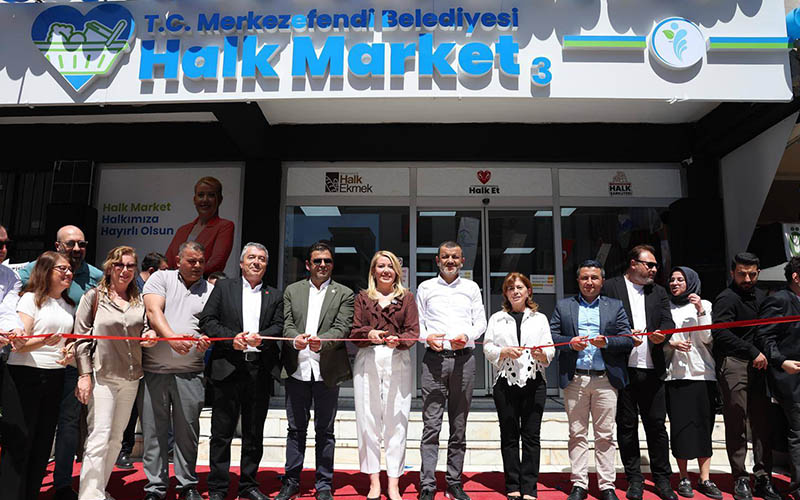Merkezefendi’de Halk Market’in 3’üncü şubesi açıldı