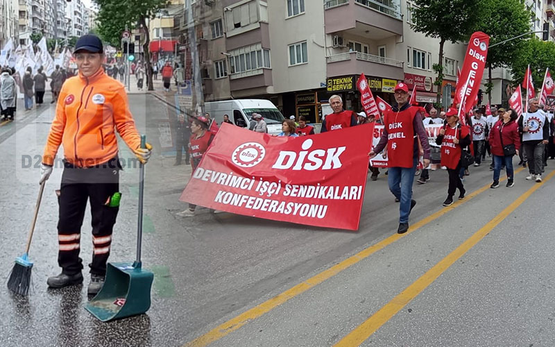 Emekçiler alanda, o mesaide