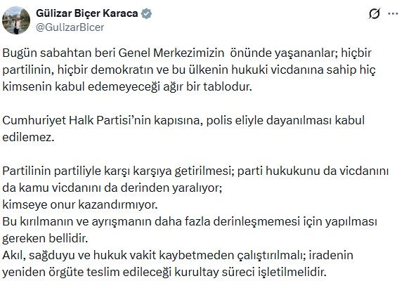 Denizli Gülizar Biçer karaca CHP abluka açıklaması