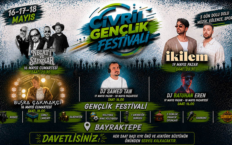 Çivril’de 19 Mayıs coşkusu Gençlik Festivali ile yaşanacak