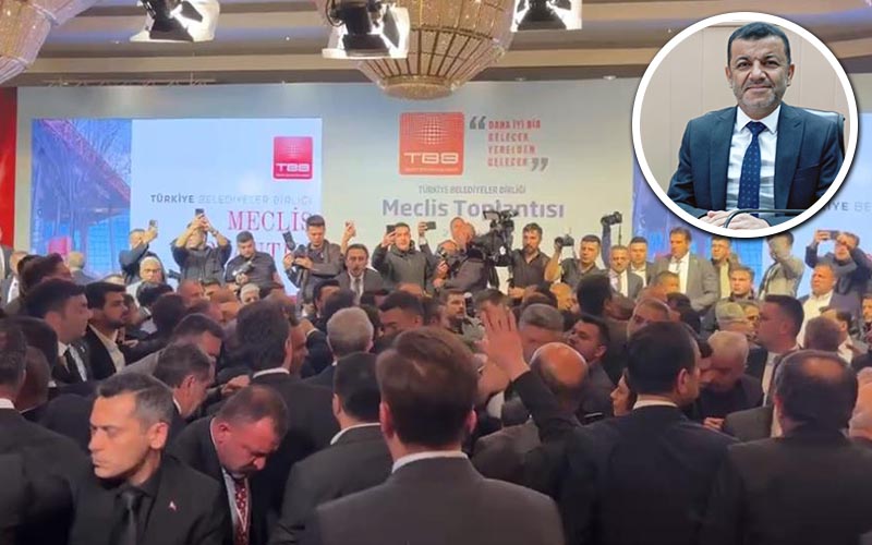 Çavuşoğlu, İmamoğlu’nun mektubunu okurken arbede çıktı