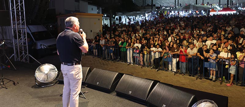 Denizli'de düzenlenen Honaz Kiraz Festivali'nde Reyhan Karaca konser verdi