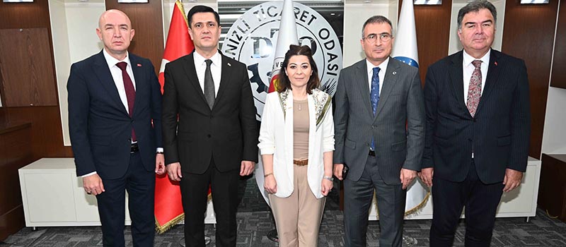 Denizli'ye gelen Türkmenistan Heyeti, Denizli Ticaret Odası'nı ziyaret etti