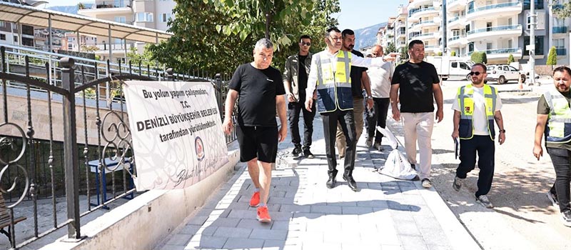 Denizli'de Büyükşehir belediyesi, Gerzele Mahallesi'nde altyapı ve üstyapı çalışmaları gerçekleştiriyor
