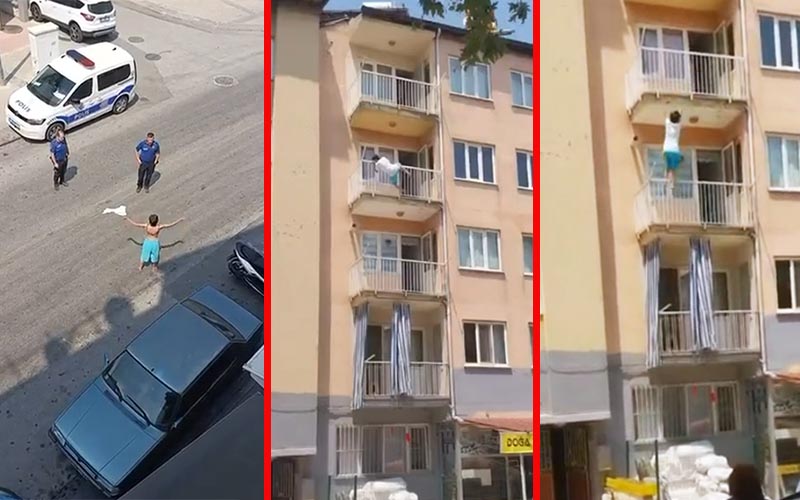 Önce yarı çıplak sokağa çıktı, sonra balkondan atlayıp intihar etti
